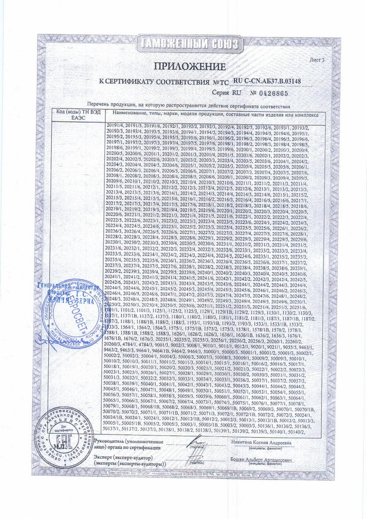 Сертификаты EUROSVET