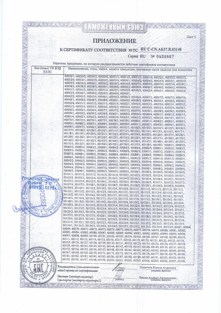Сертификаты EUROSVET