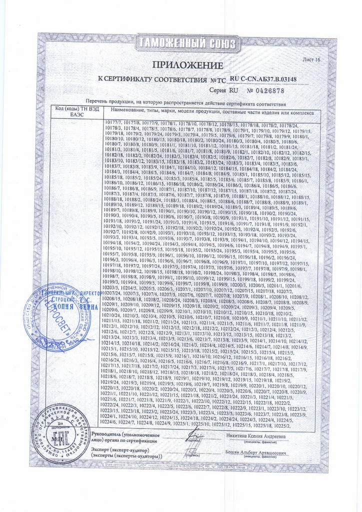 Сертификаты EUROSVET